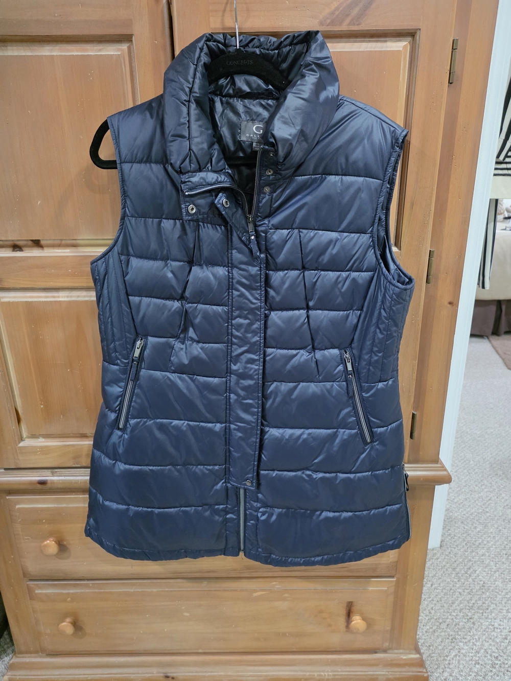 Gallery Navy Quilted Puffer Vest